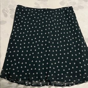 Anthropologie green Floral slip Skirt